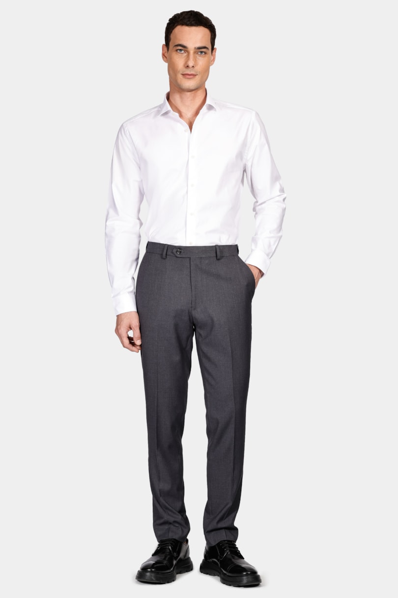 Camisa Slim Sarja Pima Stretch Bellagio Branco