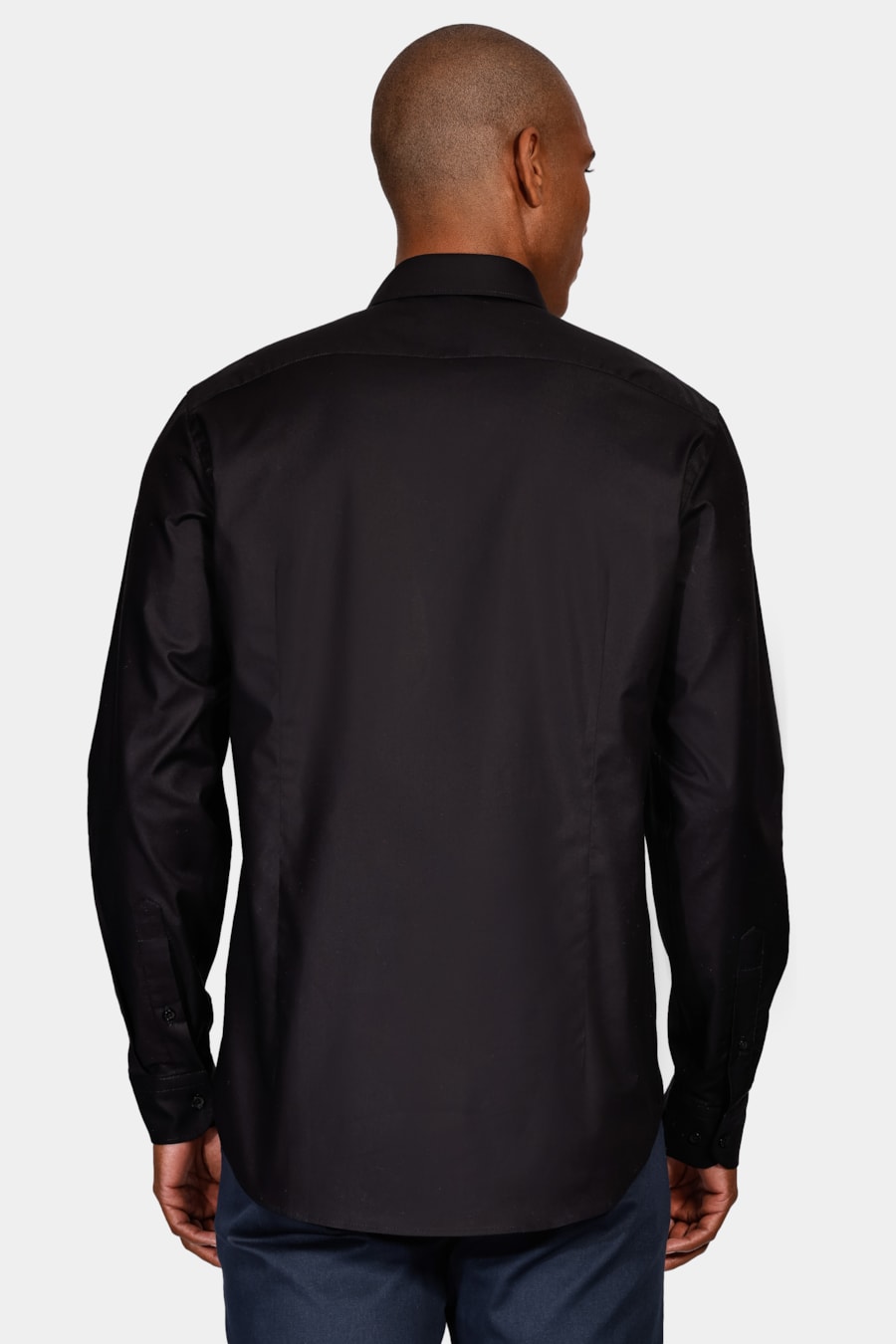 Camisa Slim Sarja Pima Stretch Bellagio Preto — foto 5 de 6
