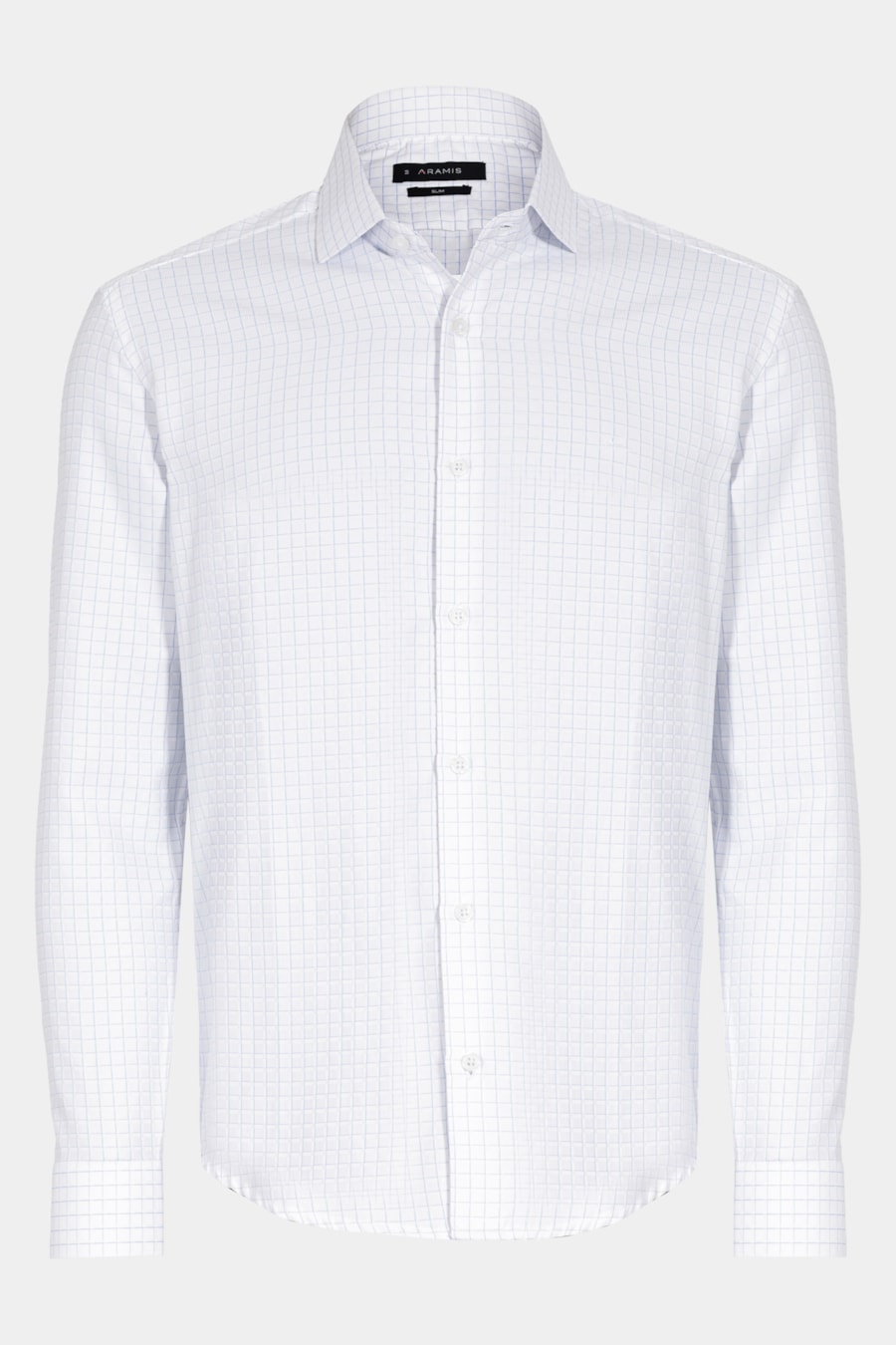 Camisa Slim Siena Classic Dobby Branco C/Azul Claro — foto 5 de 6