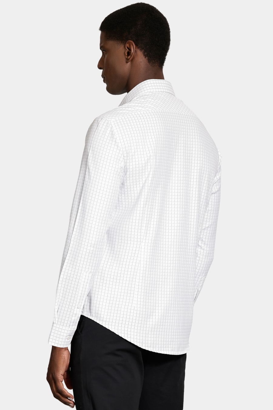Camisa Slim Siena Classic Dobby Branco C/ Preto — foto 4 de 6