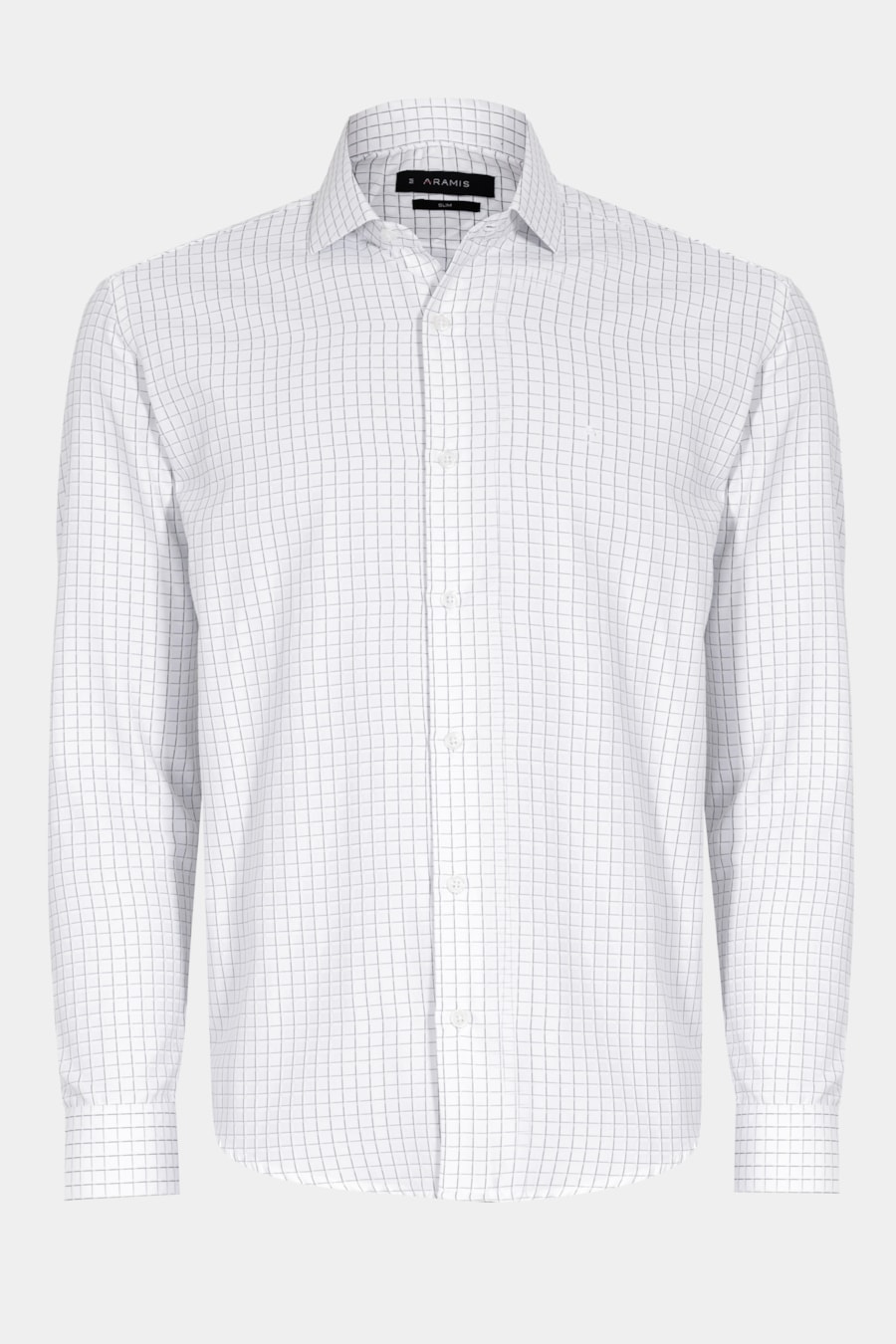 Camisa Slim Siena Classic Dobby Branco C/ Preto — foto 5 de 6
