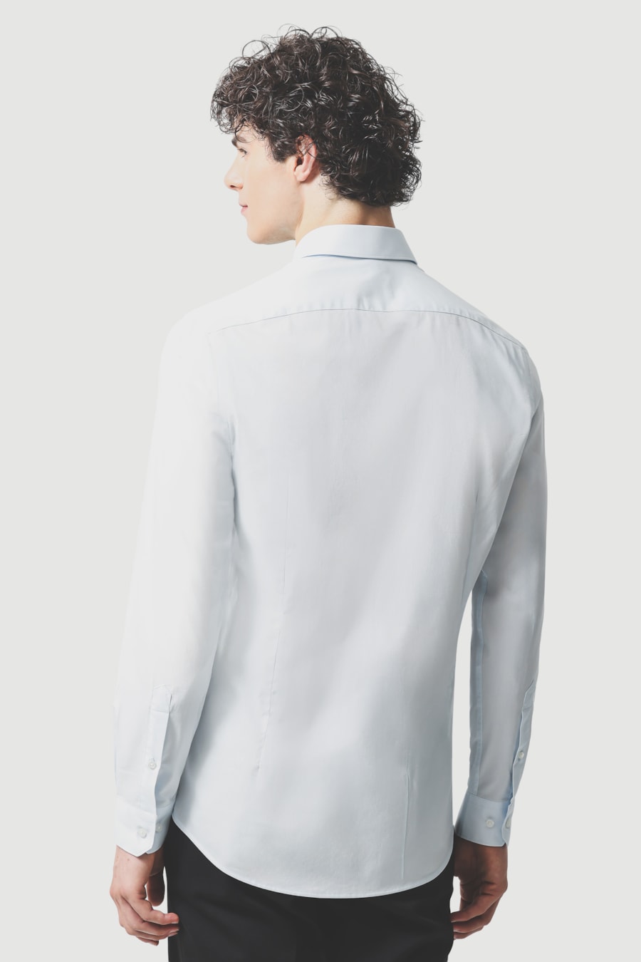 Camisa Slim Social Com Elastano Azul Claro — foto 4 de 6