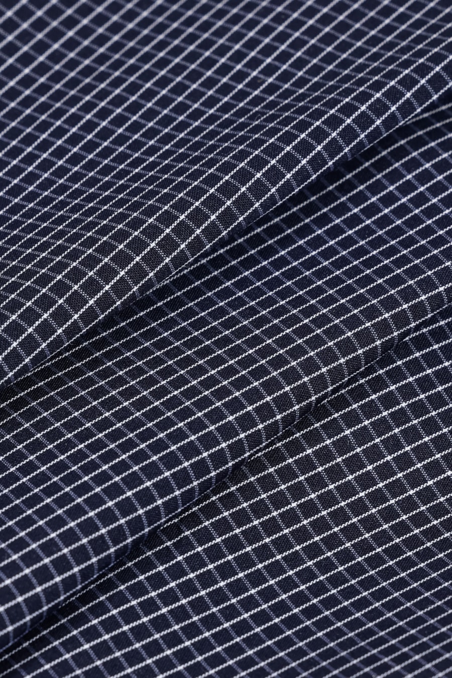 Camisa Slim Strech Micro Xadrez Marinho/Branco — foto 5 de 6