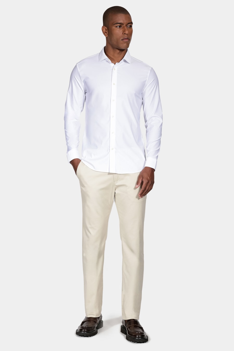Camisa Slim Tech Flex Lisa Branco — foto 2 de 6