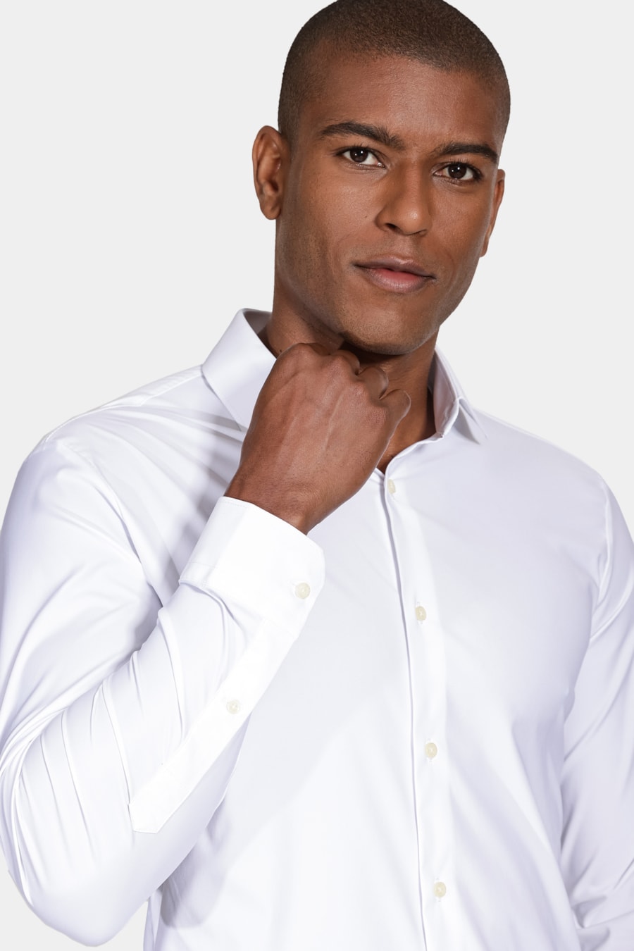 Camisa Slim Tech Flex Lisa Branco — foto 3 de 6