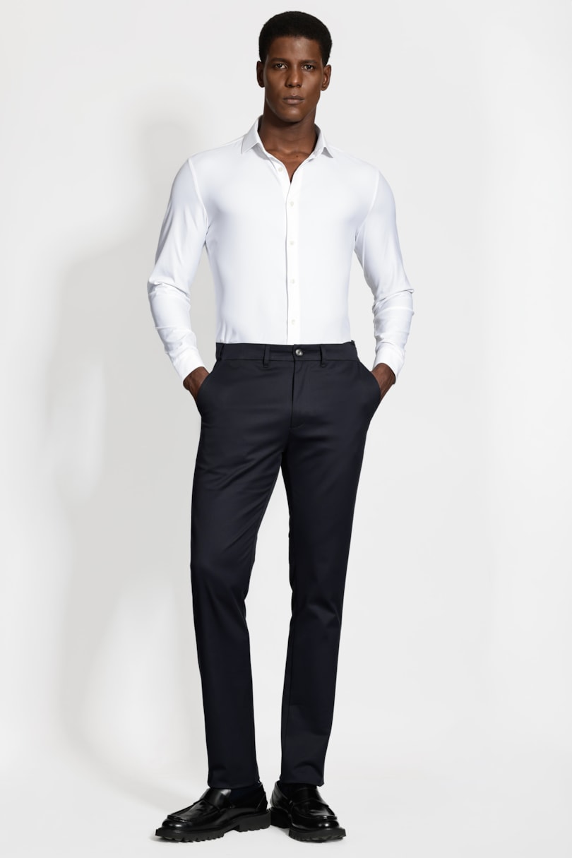 Camisa Slim Tech Flex  Sarja Branco