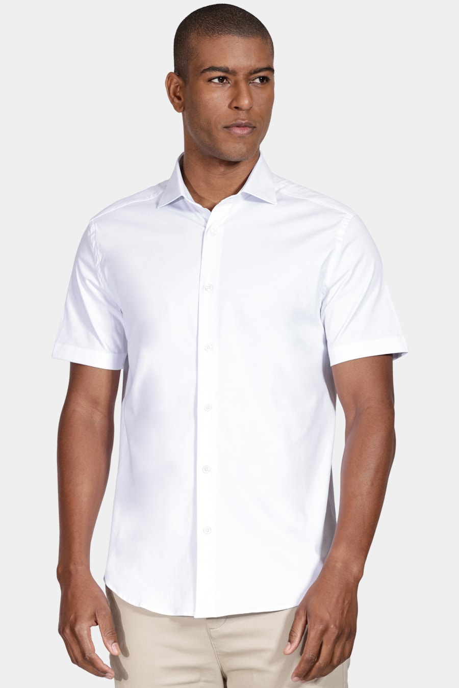 Camisa Slim Tricoline Com Stretch Branco — foto 1 de 6