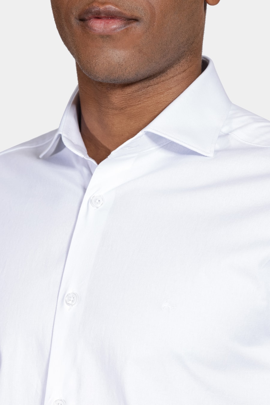 Camisa Slim Tricoline Com Stretch Branco — foto 3 de 6