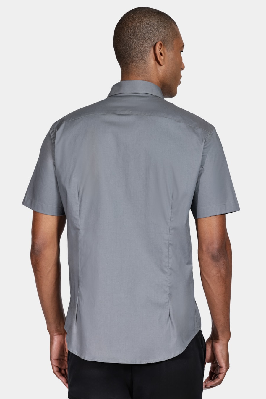Camisa Slim Tricoline Com Stretch Chumbo — foto 4 de 6