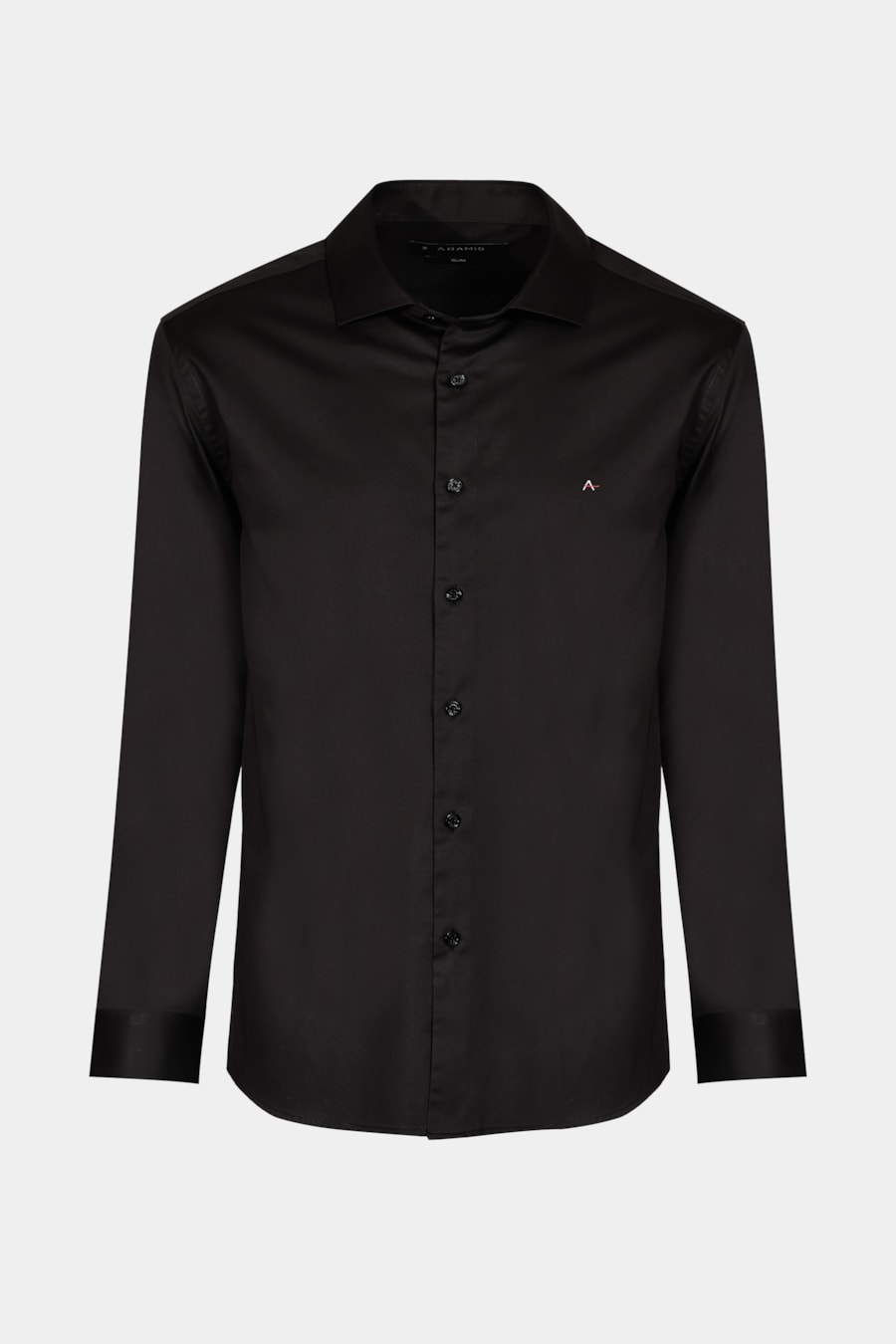 Camisa Slim Tricoline Lisa Preto