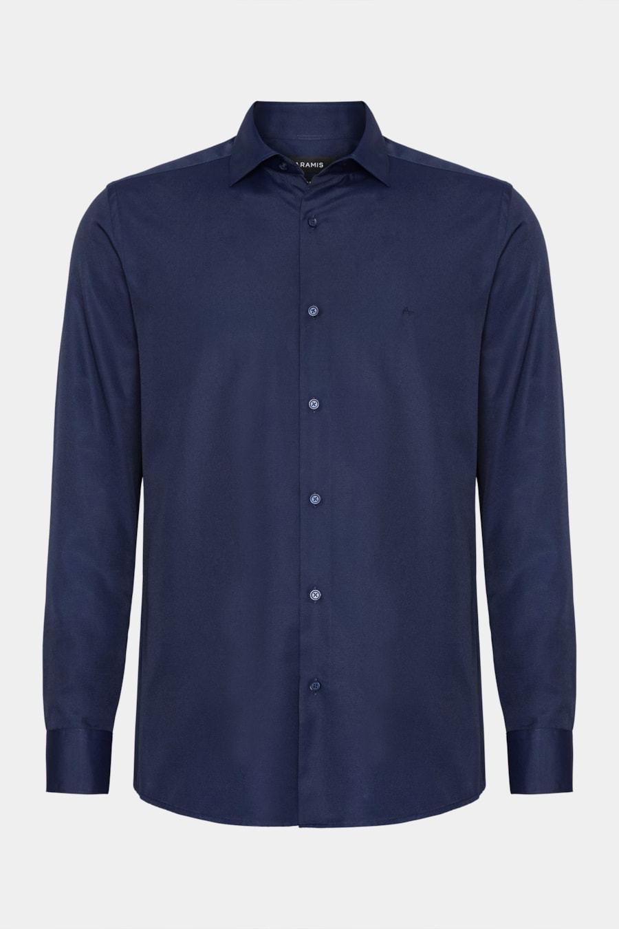 Camisa Slim Tricoline Manga Longa Marinho — foto 5 de 6