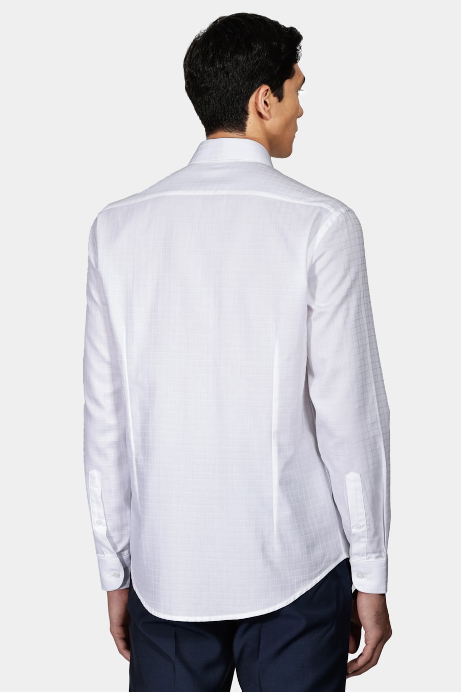 Camisa Slim Tricoline Maquinetada Branco — foto 4 de 5