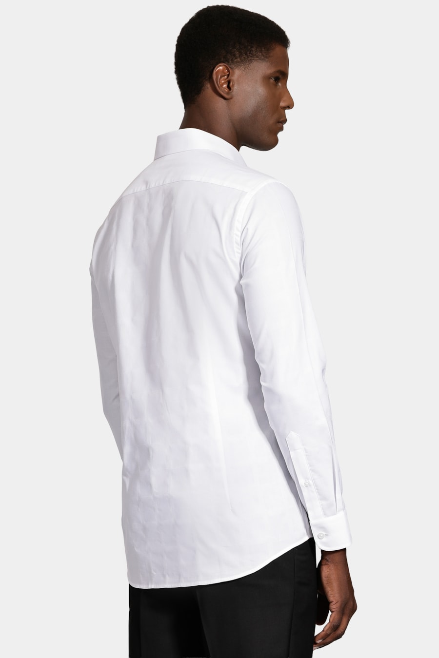 Camisa Slim Tricoline Maquinetada Xadrez Branco — foto 4 de 6