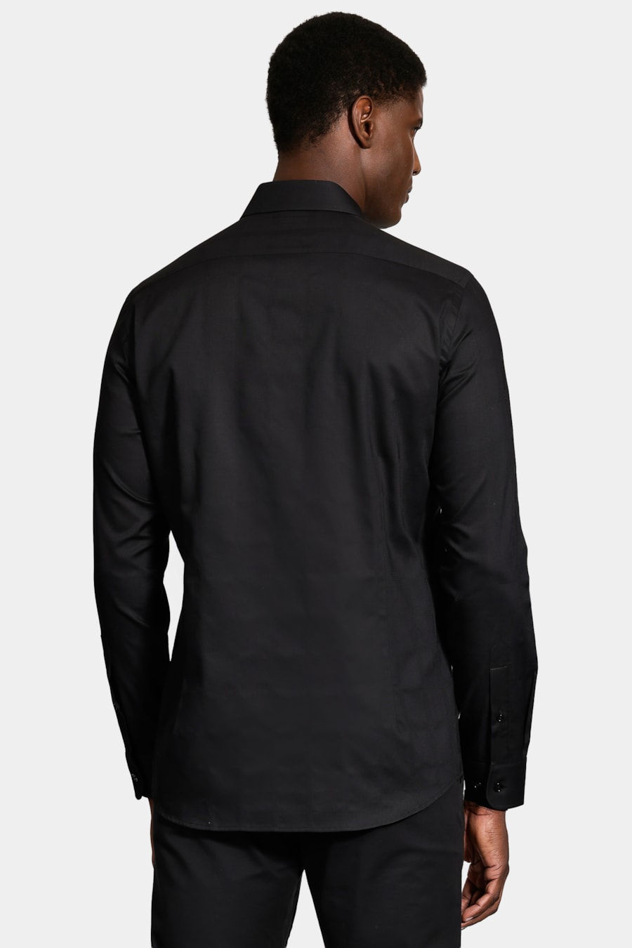 Camisa Slim Tricoline Maquinetada Xadrez Preto — foto 4 de 6