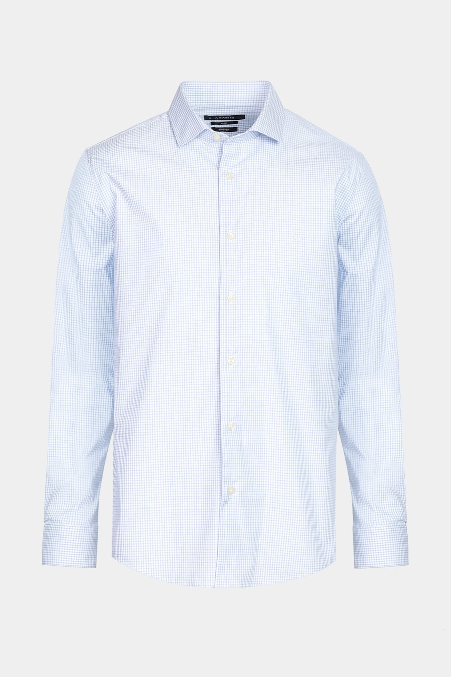 Camisa Slim Xadrez Clássico Branco Com Azul — foto 6 de 6
