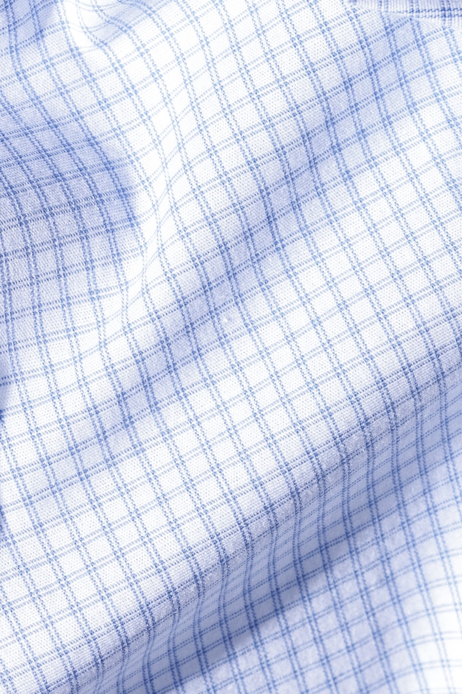 Camisa Slim Xadrez Clássico Branco Com Azul — foto 5 de 6