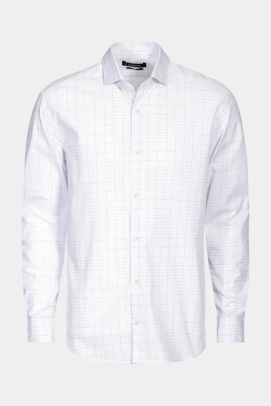 Camisa Slim Xadrez Clássico Branco Com Azul Claro