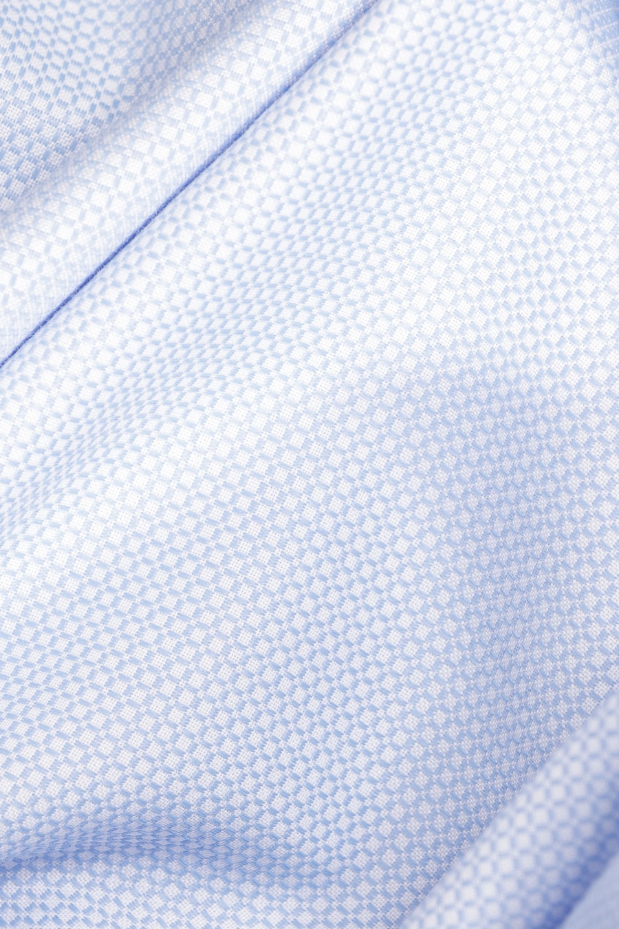 Camisa Social Regular Tricoline Maquinetado Azul Claro — foto 5 de 5