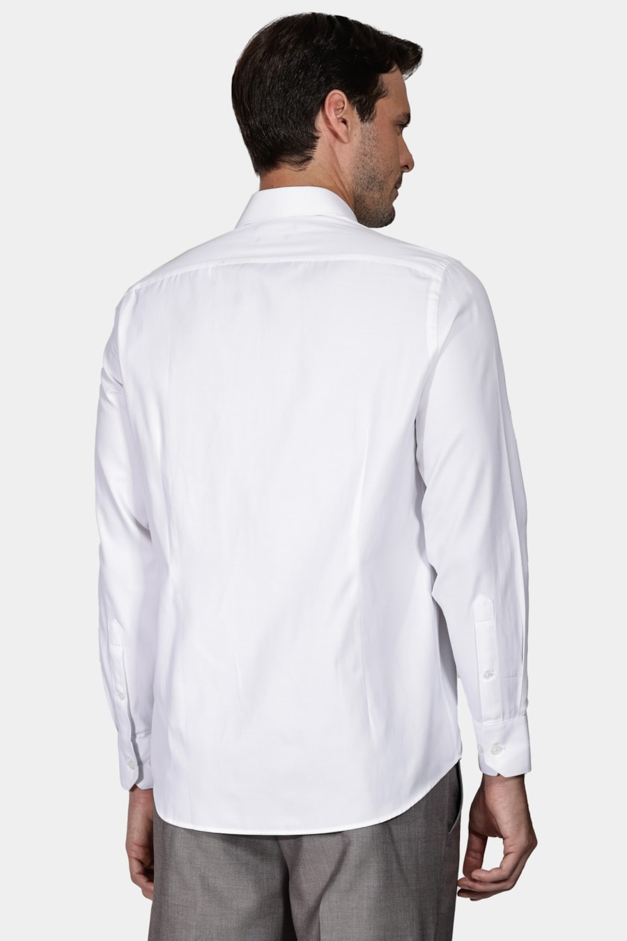 Camisa Social Slim Maquinetada Mista (Não Ativar) Branco — foto 4 de 6
