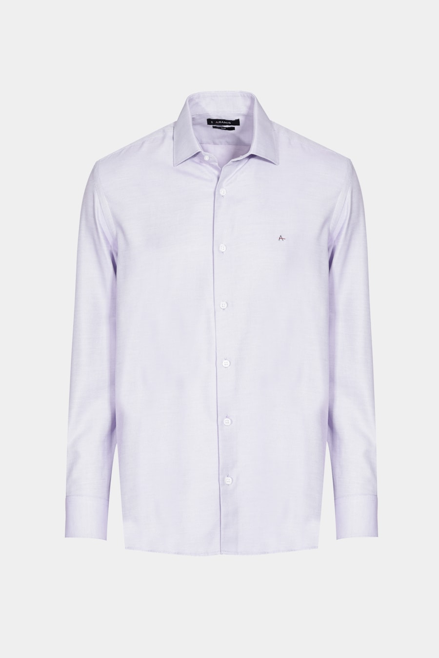 Camisa Social Slim Maquinetada Mista (Não Ativar) Lilás — foto 6 de 6