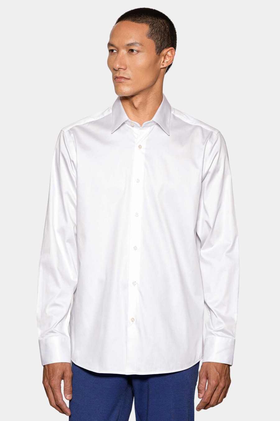Camisa Social Super Slim Algodão Egípcio Stretch Branco — foto 1 de 6