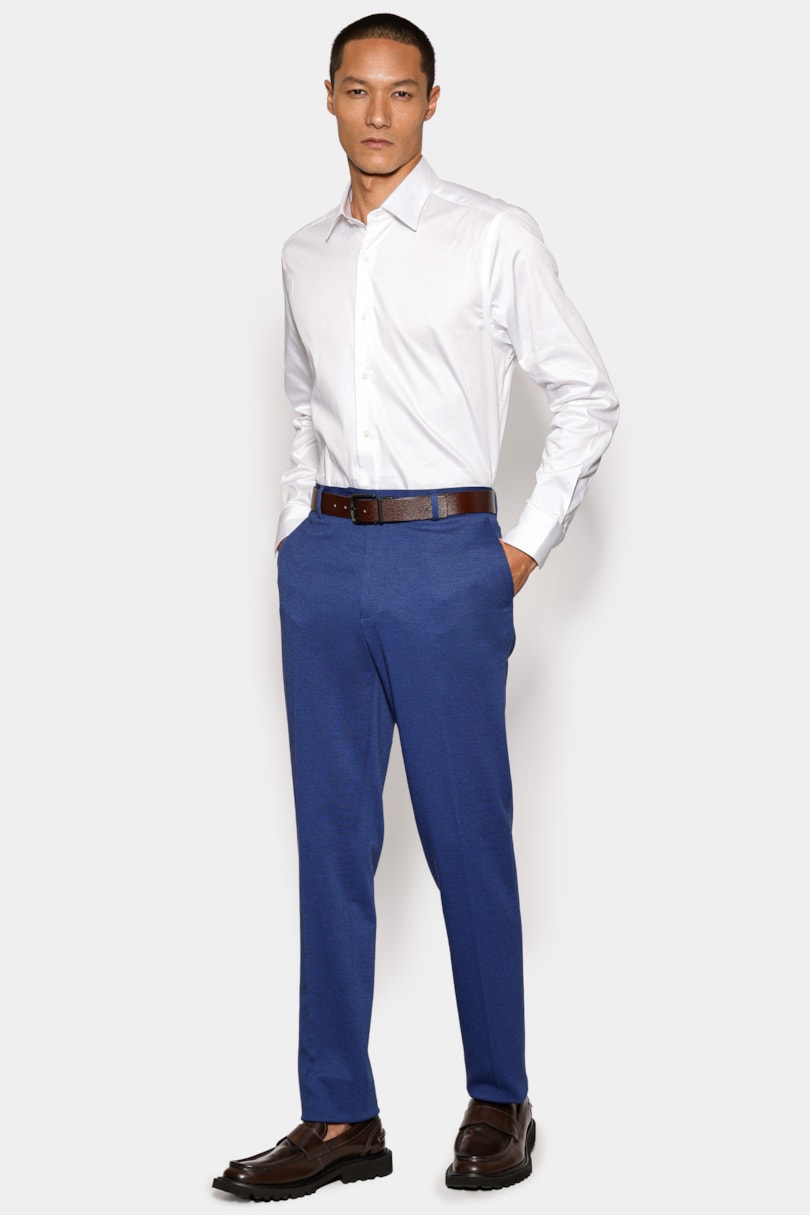 Camisa Social Super Slim Algodão Egípcio Stretch Branco