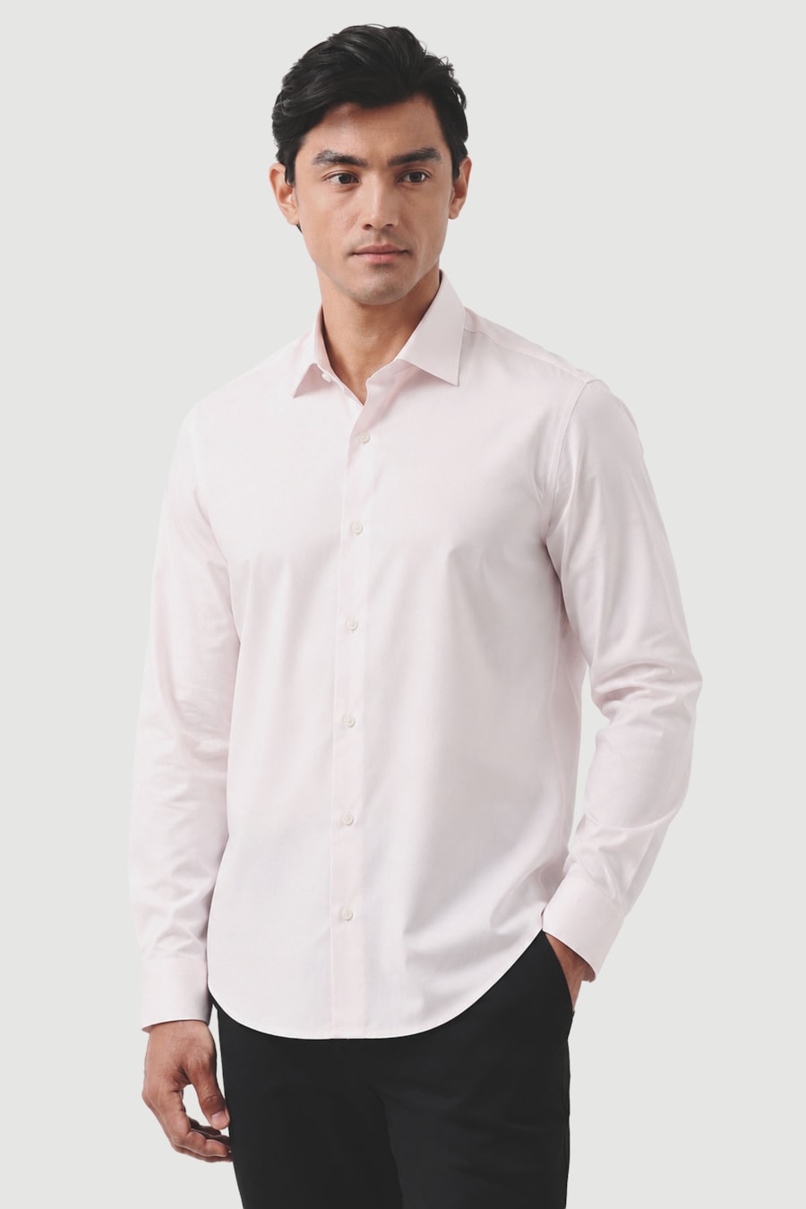 Camisa Social Super Slim Algodão Egípcio Stretch Rosa — foto 1 de 4
