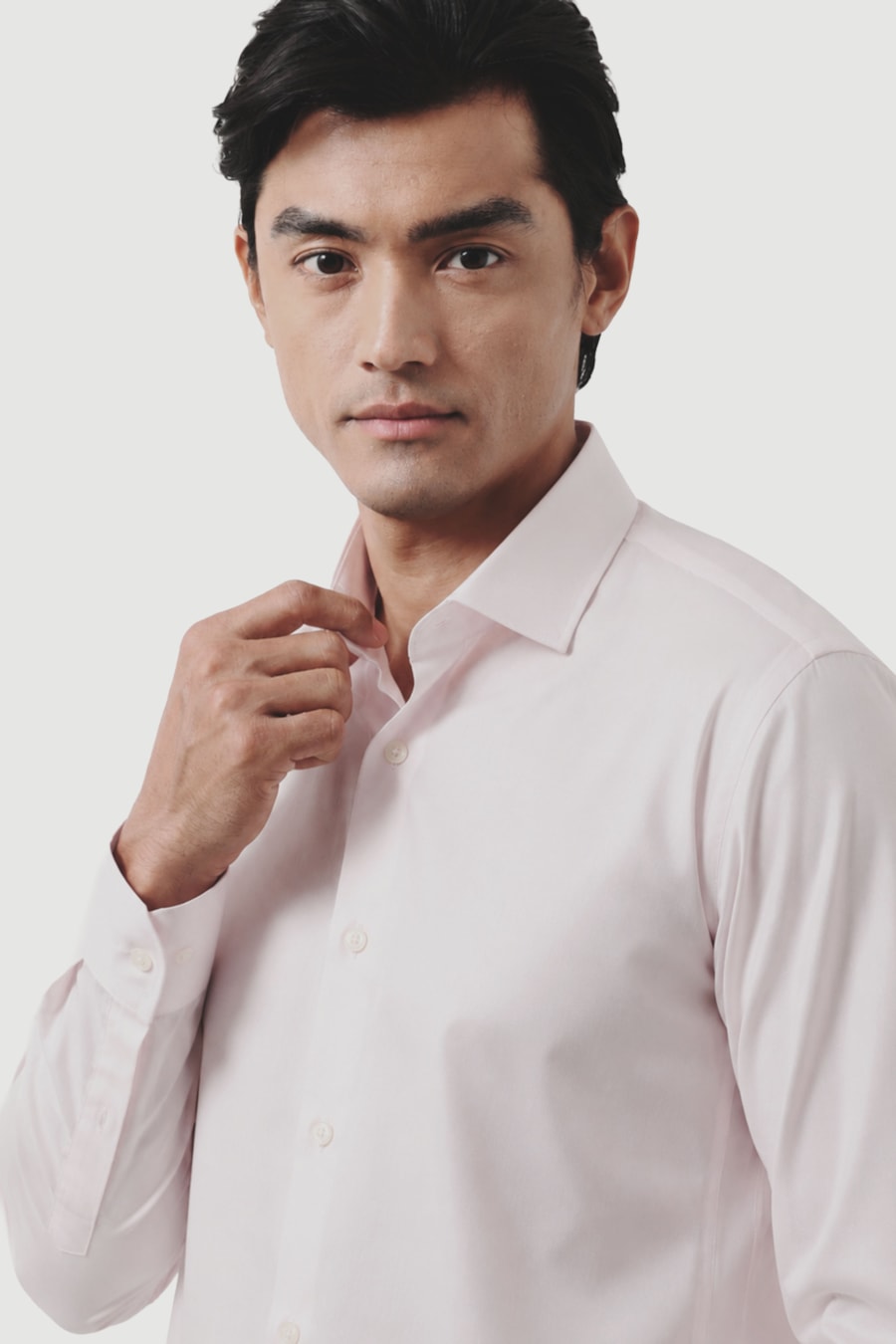 Camisa Social Super Slim Algodão Egípcio Stretch Rosa — foto 3 de 4