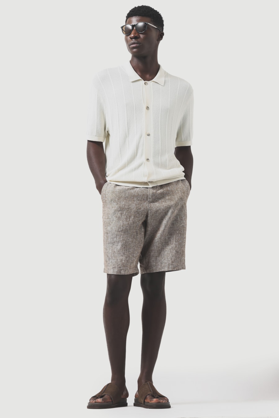 Camisa Tricot Manga Curta Chevron Off White — foto 2 de 6