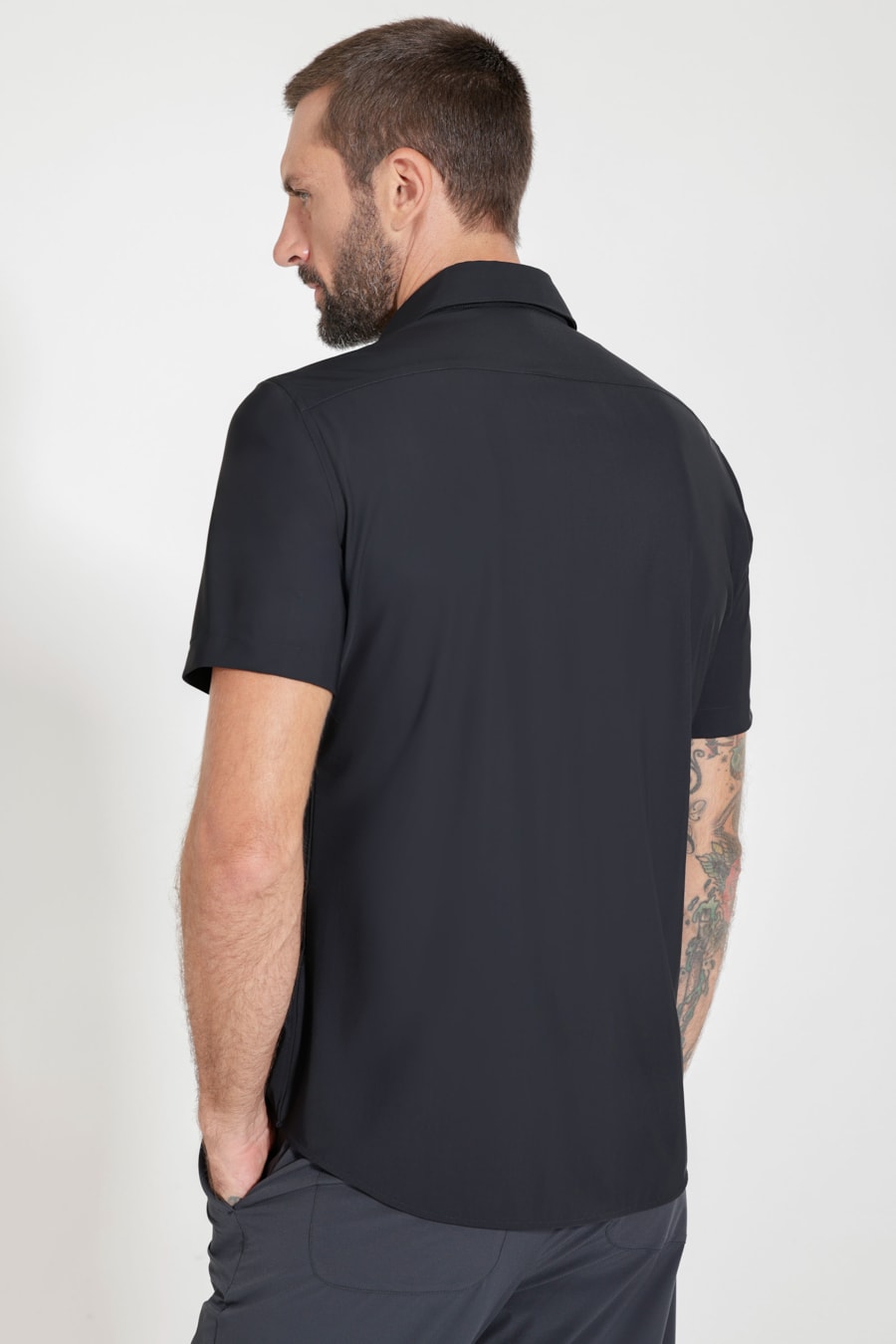Camisa Urban Fresh Manga Curta Preto — foto 4 de 5