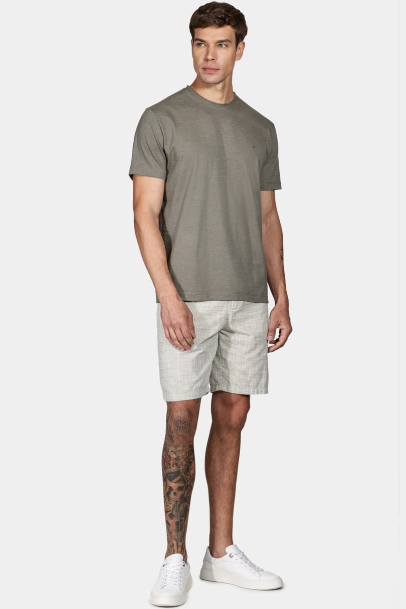 Camiseta 1/2 Malha Fil a Fil Verde Oliva