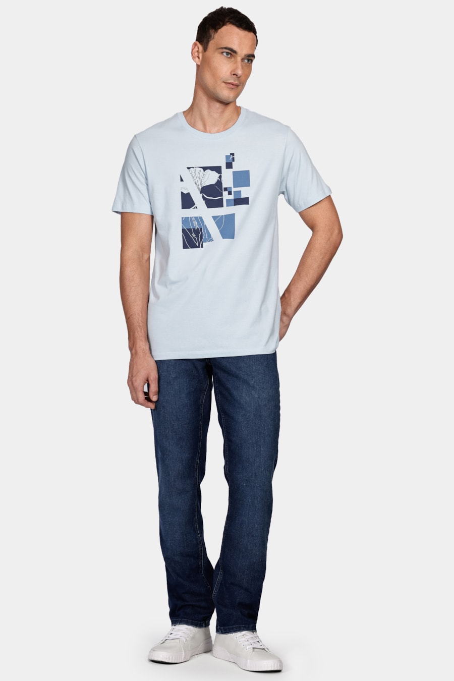 Camiseta a Lírio Pixels Azul Oceano — foto 2 de 4
