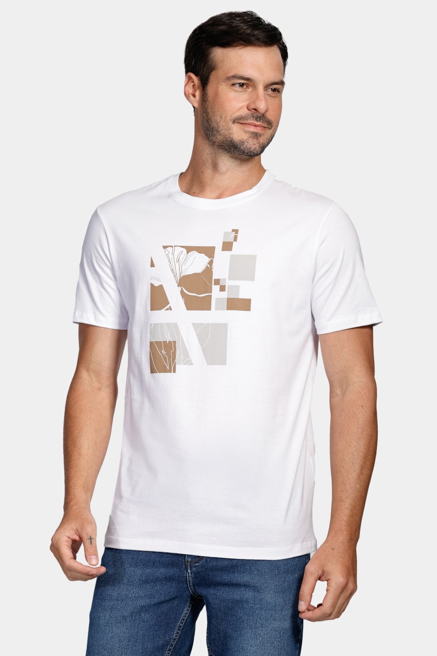 Camiseta a Lírio Pixels Branco — foto 1 de 4