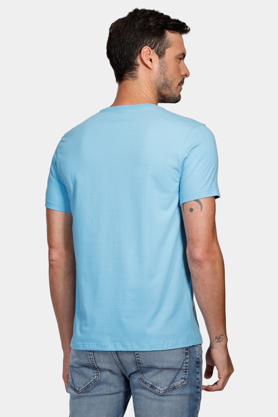 Camiseta a Pixel Outline Azul Turquesa — foto 4 de 4