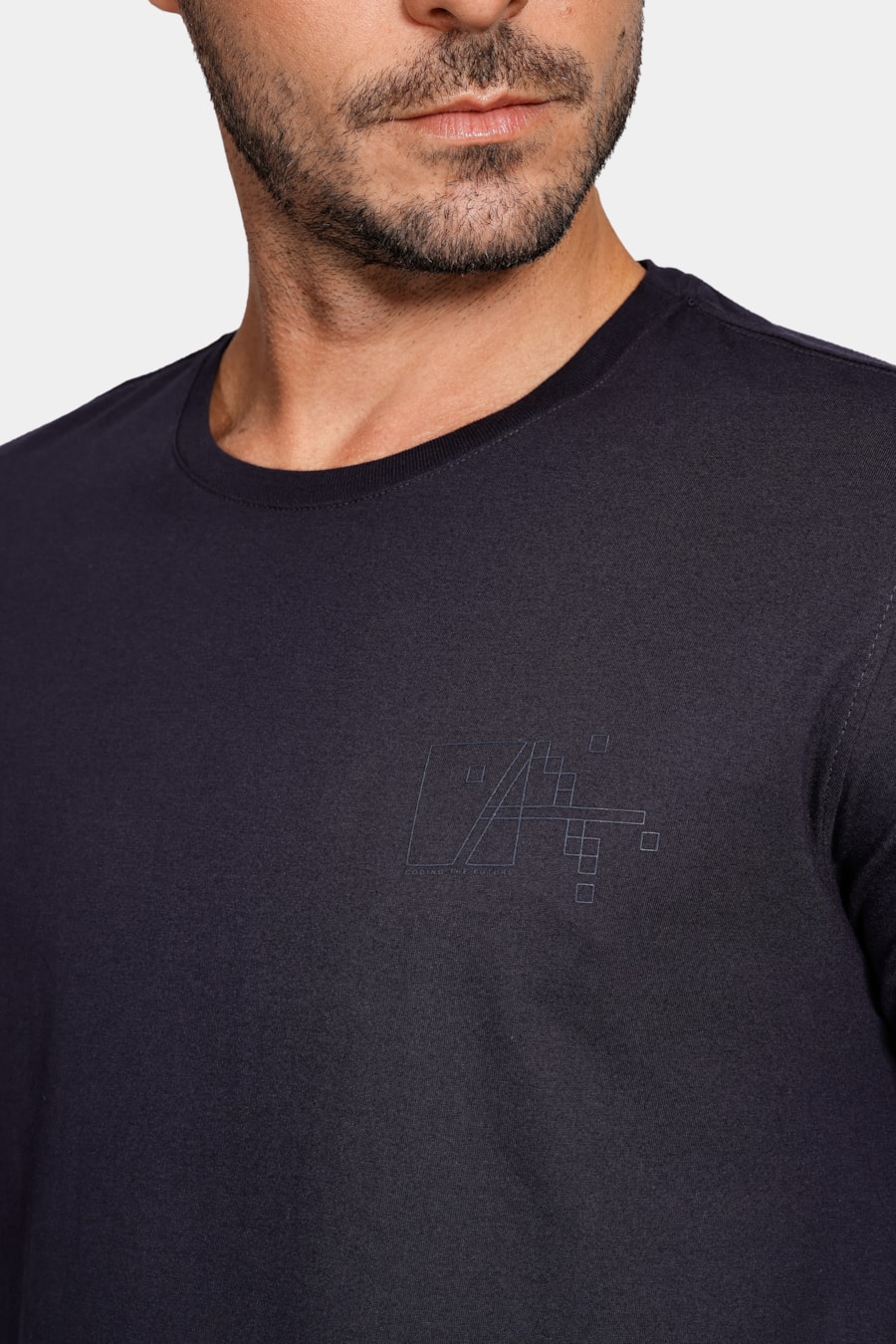 Camiseta a Pixel Outline Marinho — foto 3 de 4