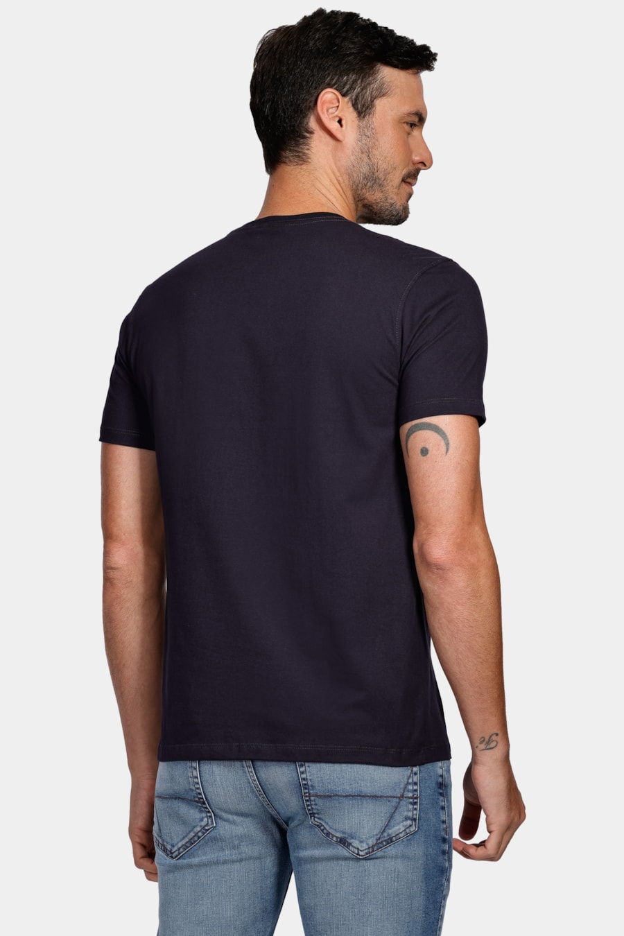 Camiseta a Pixel Outline Marinho — foto 4 de 4