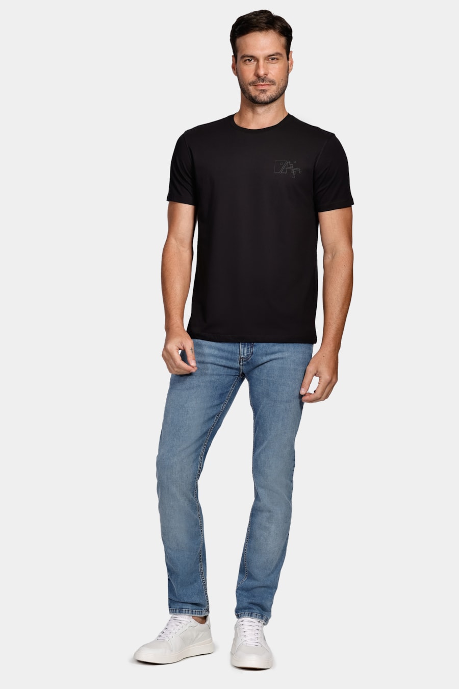Camiseta a Pixel Outline Preto — foto 2 de 4