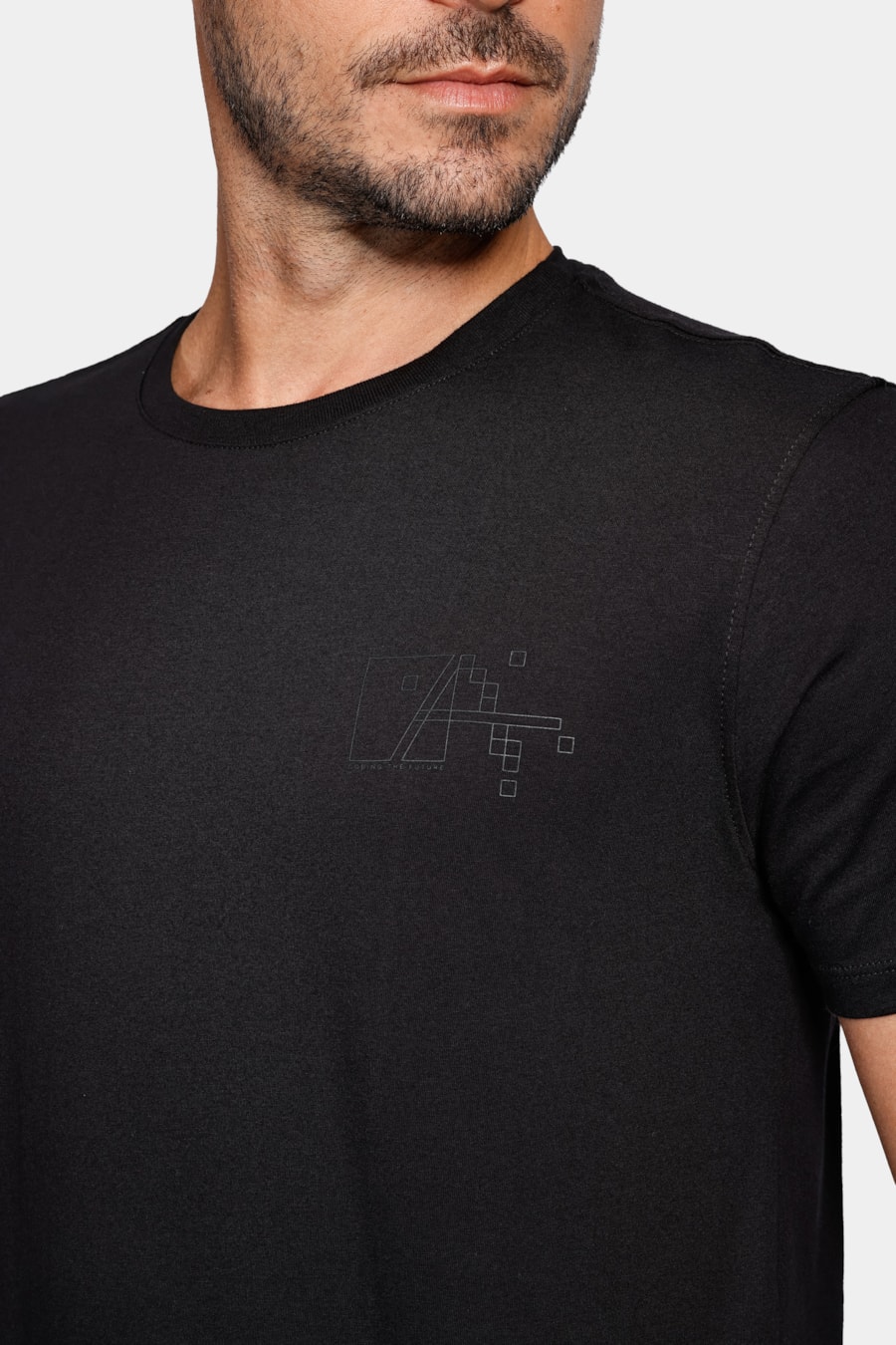 Camiseta a Pixel Outline Preto — foto 3 de 4
