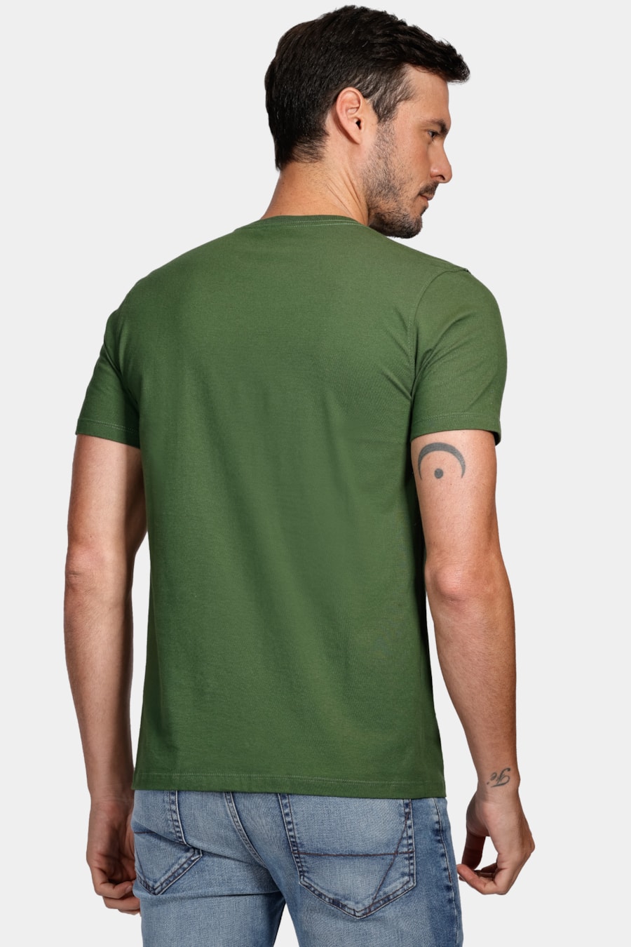 Camiseta a Pixel Outline Verde Musgo — foto 4 de 4