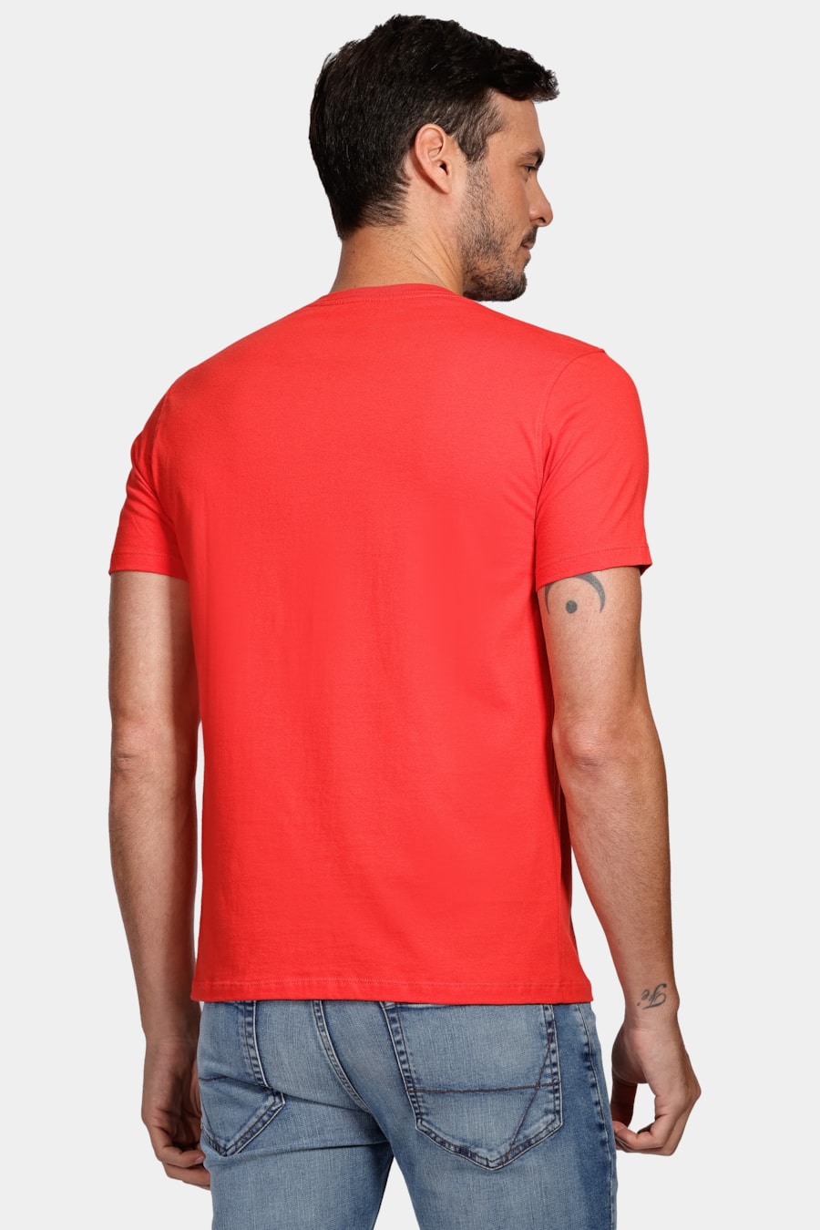 Camiseta a Pixel Outline Vermelho Cereja — foto 4 de 4