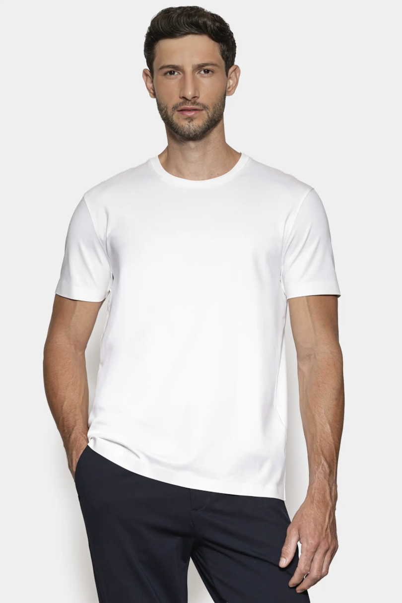 Camiseta Algodão C/ Elastano Fio 100 Branco