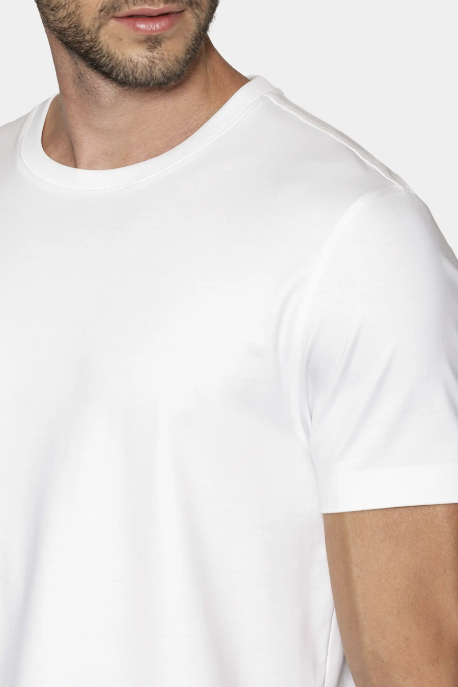 Camiseta Algodão C/ Elastano Fio 100 Branco — foto 3 de 9