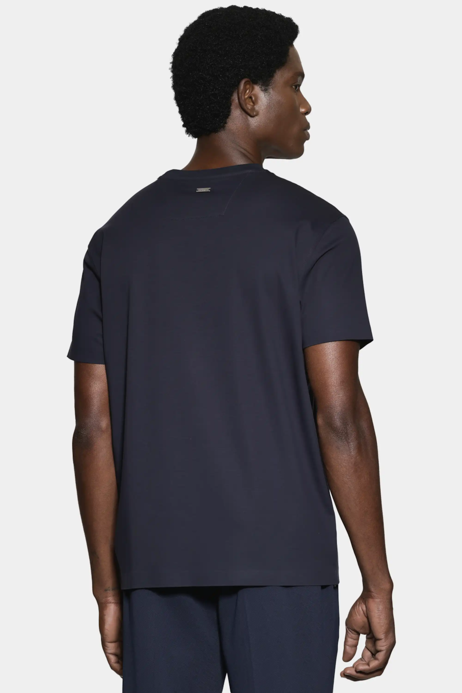 Camiseta Algodão C/ Elastano Fio 100 Marinho — foto 7 de 10