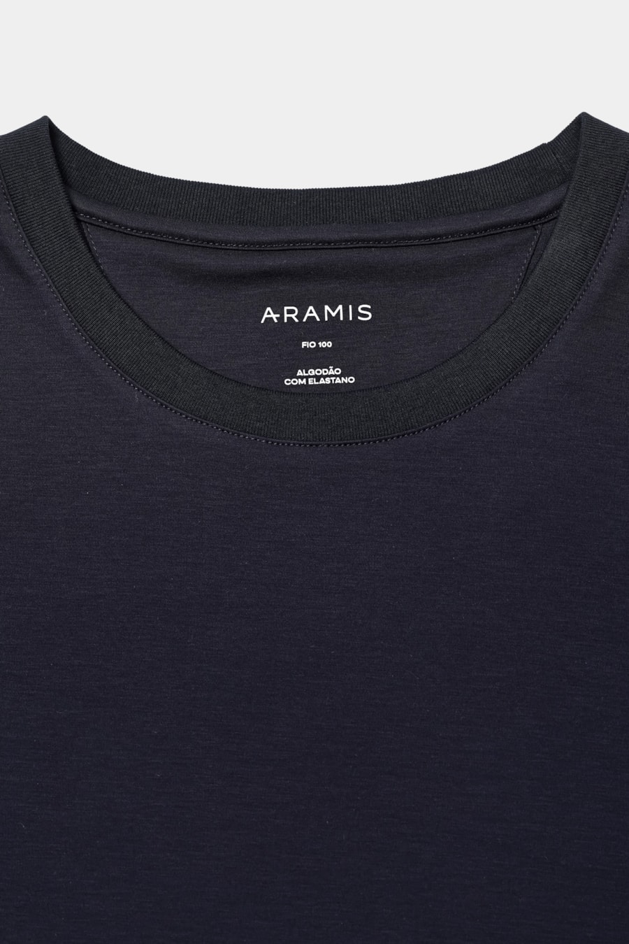 Camiseta Algodão C/ Elastano Fio 100 Marinho — foto 9 de 10