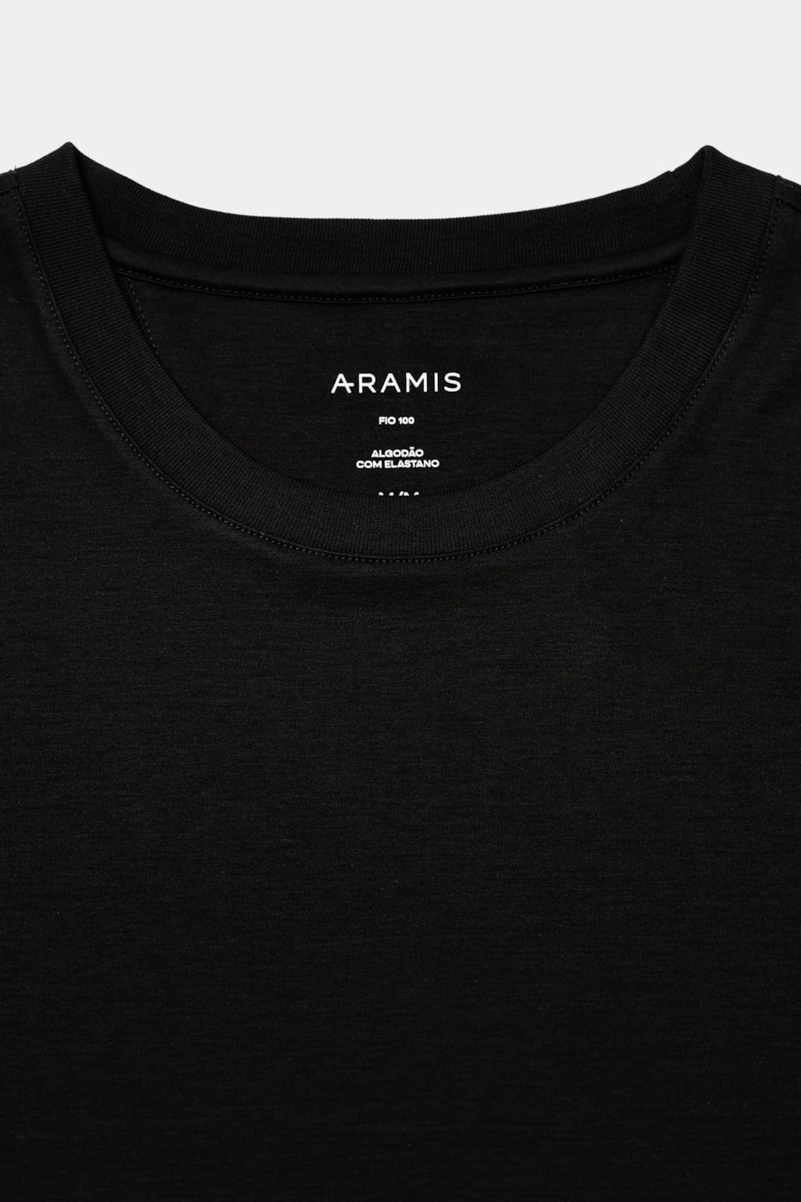 Camiseta Algodão C/ Elastano Fio 100 Preto — foto 7 de 8
