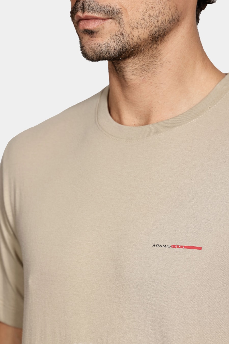Camiseta Algodão Manga Curta Aramis 95 Caqui 116 — foto 3 de 5