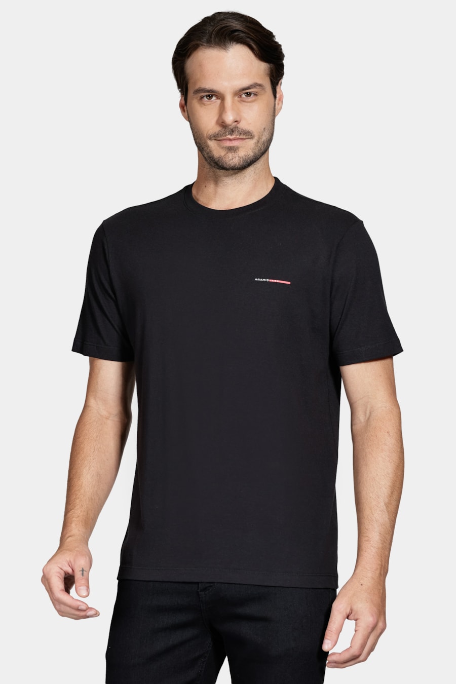 Camiseta Algodão Manga Curta Aramis 95 Preto — foto 1 de 5