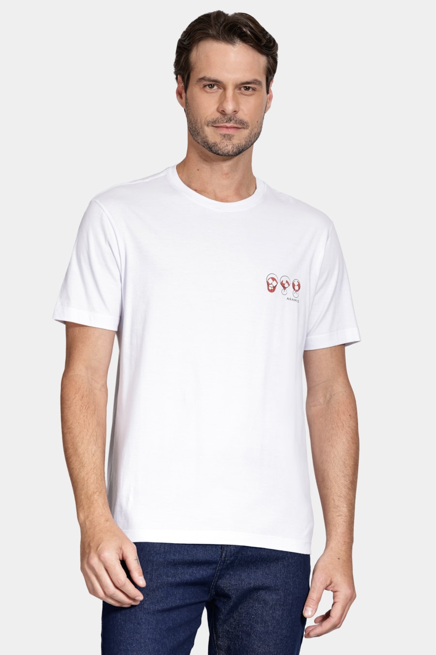 Camiseta Algodão Manga Curta Coquetel Branco — foto 1 de 5