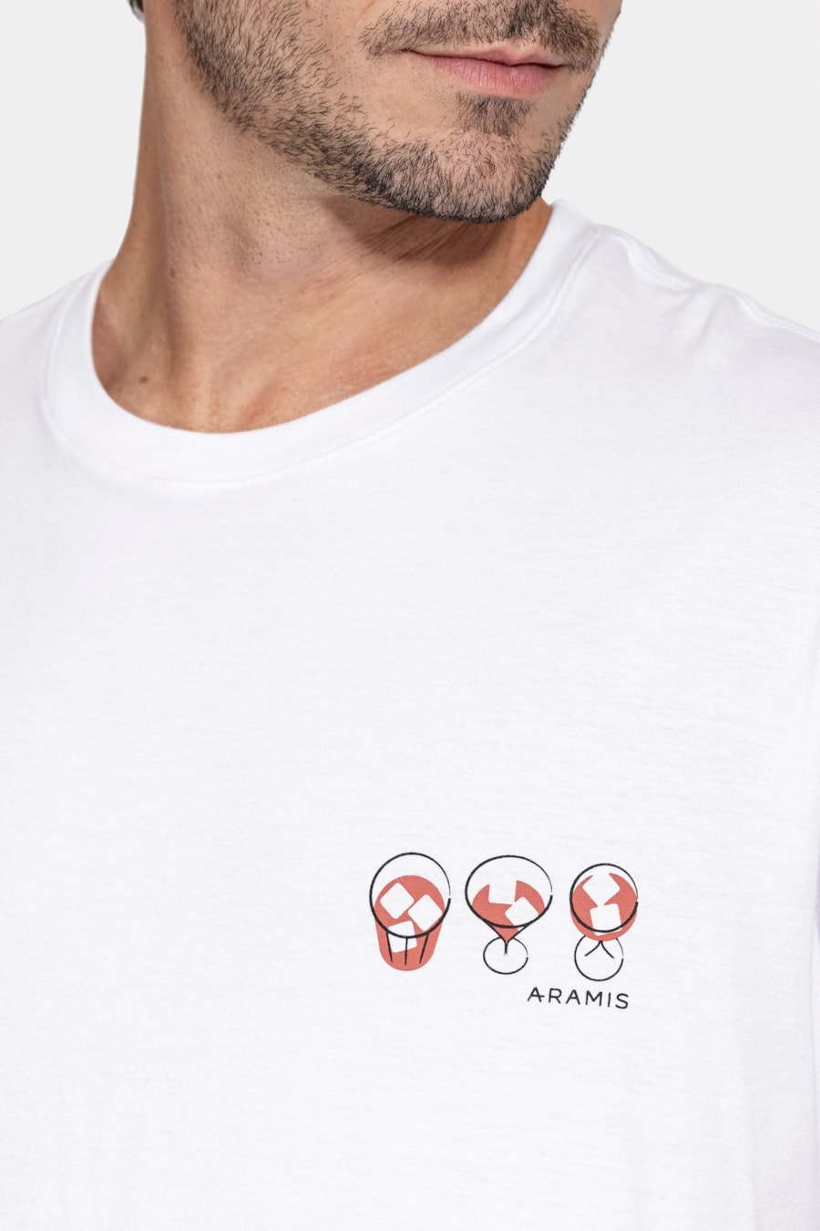Camiseta Algodão Manga Curta Coquetel Branco — foto 3 de 5