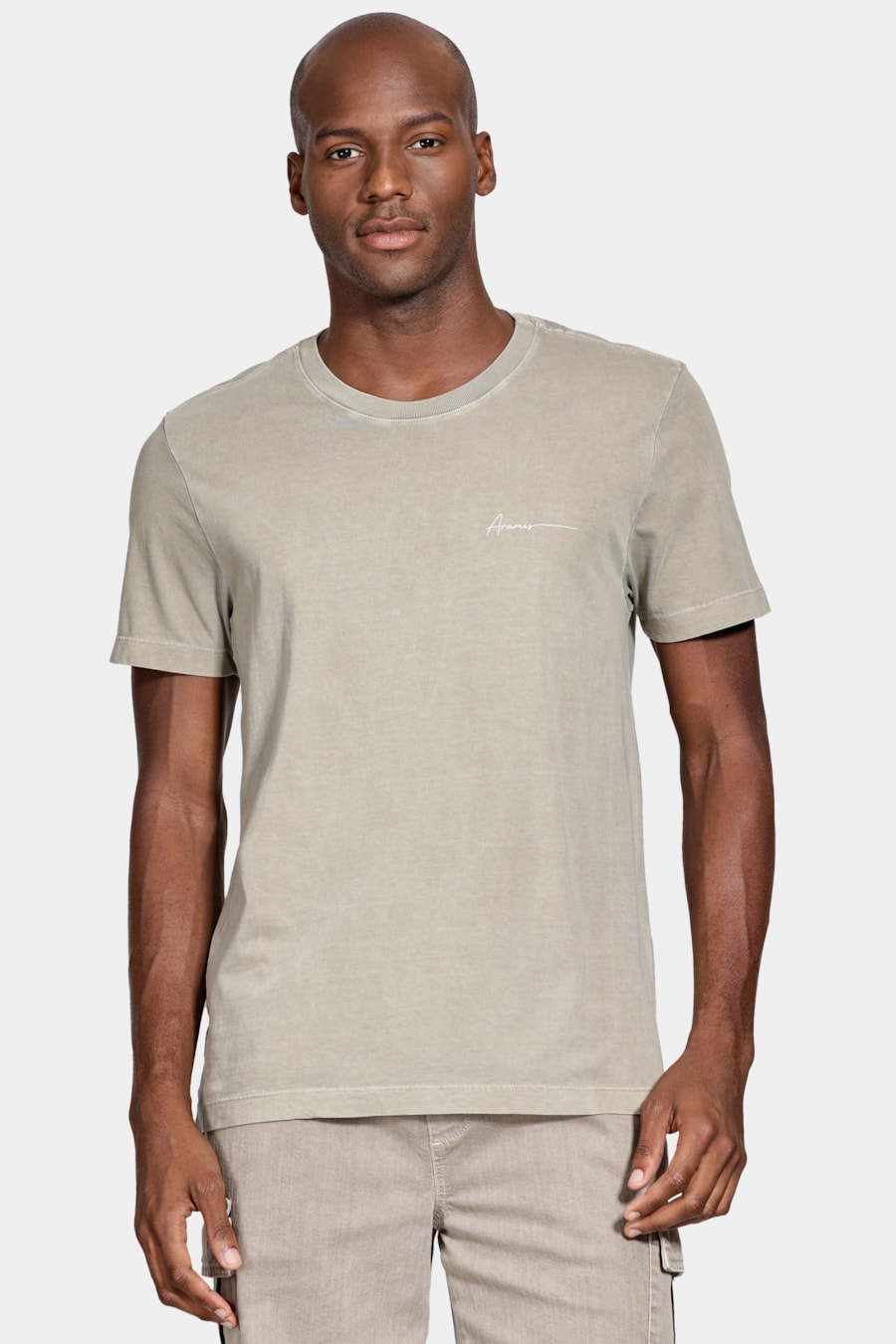 Camiseta Algodão Manga Curta Estonada Caqui 116 — foto 1 de 6